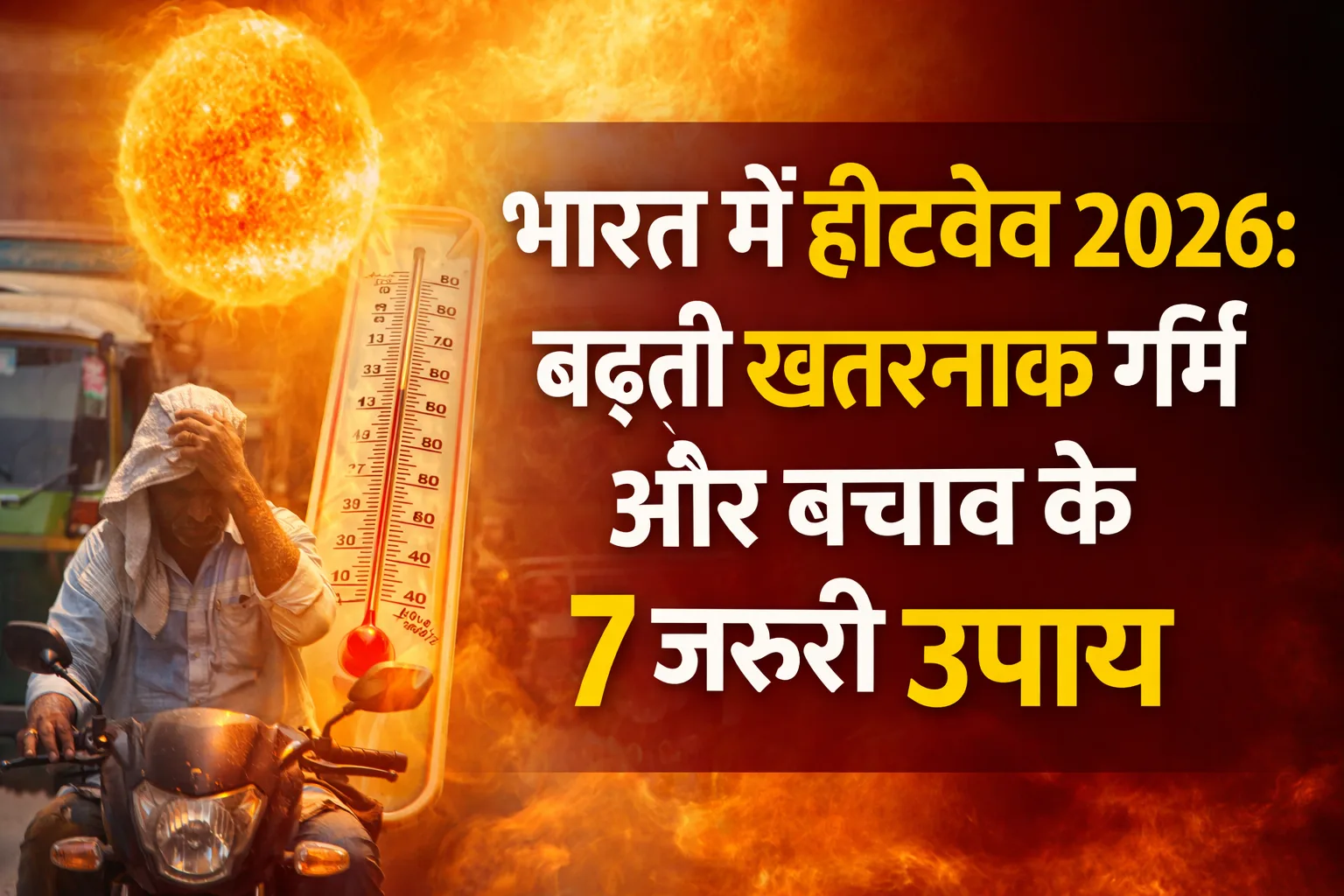 भारत में हीटवेव 2026 बढ़ती गर्मी और बचाव के उपाय