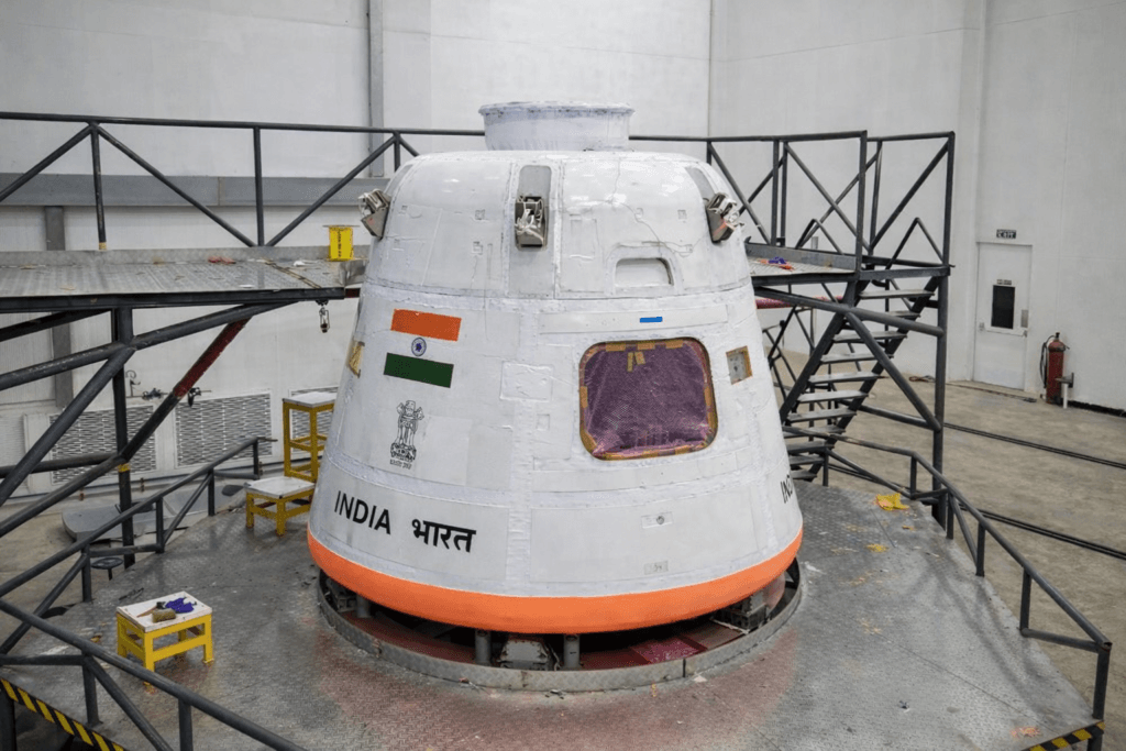 Gaganyaan Mission India crew module ISRO human spaceflight mission