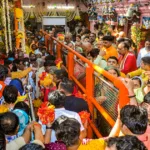 Chaitra Navratri 2026 temple crowd devotees puja darshan India